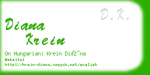 diana krein business card